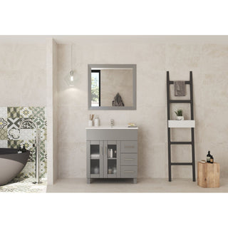 LavivaLaviva - Nova 32" Grey Bathroom Vanity with White Ceramic Basin Countertop - 31321529-32G-CB31321529-32G-CBAloha Habitat