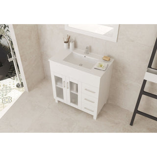 LavivaLaviva - Nova 32" White Bathroom Vanity with White Ceramic Basin Countertop - 31321529-32W-CB31321529-32W-CBAloha Habitat