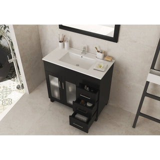 LavivaLaviva - Nova 36" Espresso Bathroom Vanity with White Ceramic Basin Countertop - 31321529-36E-CB31321529-36E-CBAloha Habitat