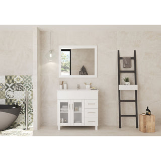 LavivaLaviva - Nova 36" White Bathroom Vanity with White Ceramic Basin Countertop - 31321529-36W-CB31321529-36W-CBAloha Habitat