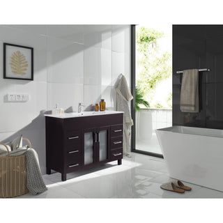 LavivaLaviva - Nova 48" Brown Bathroom Vanity with White Ceramic Basin Countertop - 31321529-48B-CB31321529-48B-CBAloha Habitat