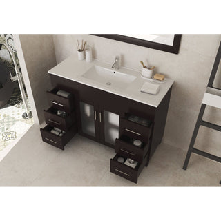 LavivaLaviva - Nova 48" Brown Bathroom Vanity with White Ceramic Basin Countertop - 31321529-48B-CB31321529-48B-CBAloha Habitat