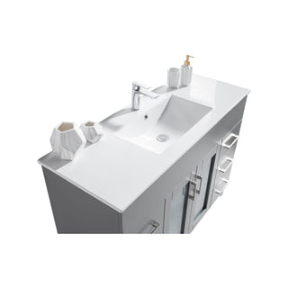 LavivaLaviva - Nova 48" Grey Bathroom Vanity with White Ceramic Basin Countertop - 31321529-48G-CB31321529-48G-CBAloha Habitat