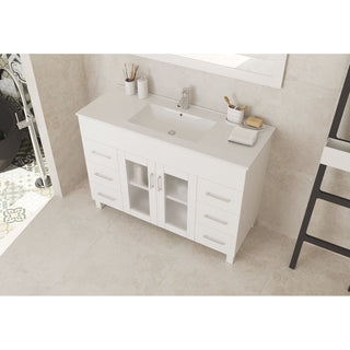 LavivaLaviva - Nova 48" White Bathroom Vanity with White Ceramic Basin Countertop - 31321529-48W-CB31321529-48W-CBAloha Habitat