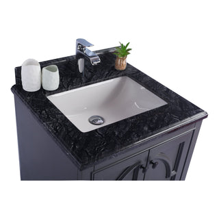 LavivaLaviva Odyssey 24" Maple Grey Bathroom Vanity with Black Wood Marble Countertop 313613-24G-BW313613-24G-BWAloha Habitat