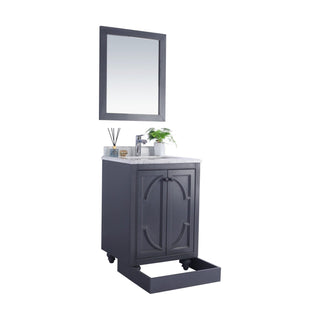 LavivaLaviva Odyssey 24" Maple Grey Bathroom Vanity with Black Wood Marble Countertop 313613-24G-BW313613-24G-BWAloha Habitat