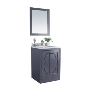 LavivaLaviva Odyssey 24" Maple Grey Bathroom Vanity with White Carrara Marble Countertop - 313613-24G-WC313613-24G-WCAloha Habitat