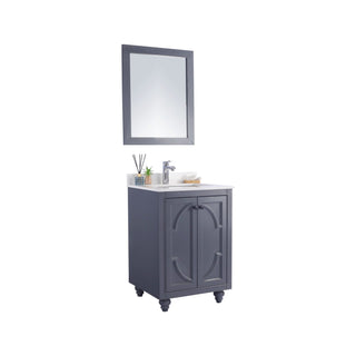 LavivaLaviva - Odyssey 24" Maple Grey Bathroom Vanity with White Quartz Countertop - 313613-24G-WQ313613-24G-WQAloha Habitat