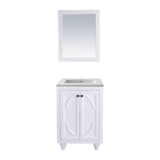LavivaLaviva - Odyssey 24" White Bathroom Vanity with Matte White VIVA Stone Solid Surface Countertop - 313613-24W-MW313613-24W-MWAloha Habitat
