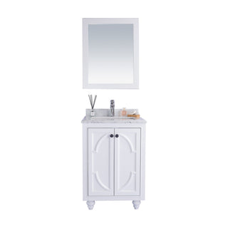 LavivaLaviva - Odyssey 24" White Bathroom Vanity with White Carrara Marble Countertop - 313613-24W-WC313613-24W-WCAloha Habitat