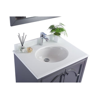 LavivaLaviva - Odyssey 30" Maple Grey Bathroom Vanity with Pure White Phoenix Stone Countertop - 313613-30G-PW313613-30G-PWAloha Habitat