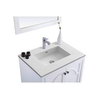 LavivaLaviva - Odyssey 30" White Bathroom Vanity with Matte White VIVA Stone Solid Surface Countertop - 313613-30W-MW313613-30W-MWAloha Habitat