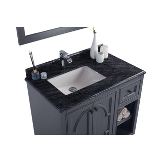LavivaLaviva - Odyssey 36" Maple Grey Bathroom Vanity with Black Wood Marble Countertop - 313613-36G-BW313613-36G-BWAloha Habitat