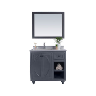 LavivaLaviva - Odyssey 36" Maple Grey Bathroom Vanity with White Stripes Marble Countertop - 313613-36G-WS313613-36G-WSAloha Habitat
