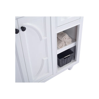 LavivaLaviva - Odyssey 36" White Bathroom Vanity with Black Wood Marble Countertop - 313613-36W-BW313613-36W-BWAloha Habitat