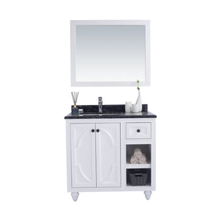 LavivaLaviva - Odyssey 36" White Bathroom Vanity with Black Wood Marble Countertop - 313613-36W-BW313613-36W-BWAloha Habitat