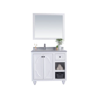 LavivaLaviva - Odyssey 36" White Bathroom Vanity with White Stripes Marble Countertop - 313613-36W-WS313613-36W-WSAloha Habitat