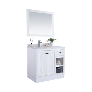 LavivaLaviva - Odyssey 36" White Bathroom Vanity with White Stripes Marble Countertop - 313613-36W-WS313613-36W-WSAloha Habitat