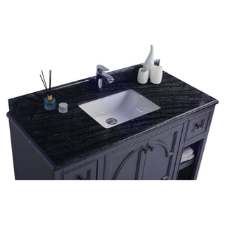 LavivaLaviva - Odyssey 48" Maple Grey Bathroom Vanity with Black Wood Marble Countertop - 313613-48G-BW313613-48G-BWAloha Habitat