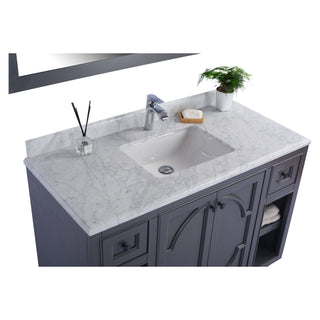 LavivaLaviva - Odyssey 48" Maple Grey Bathroom Vanity with White Carrara Marble Countertop - 313613-48G-WC313613-48G-WCAloha Habitat