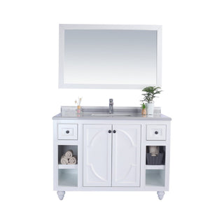 LavivaLaviva - Odyssey 48" White Bathroom Vanity with White Stripes Marble Countertop - 313613-48W-WS313613-48W-WSAloha Habitat