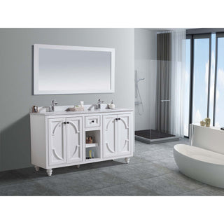 LavivaLaviva - Odyssey 60" White Double Sink Bathroom Vanity with White Carrara Marble Countertop - 313613-60W-WC313613-60W-WCAloha Habitat