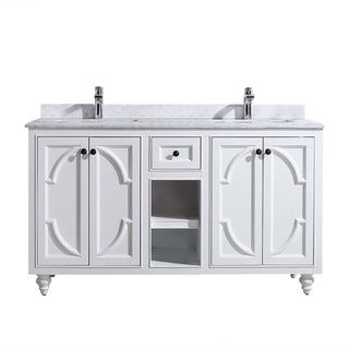 LavivaLaviva - Odyssey 60" White Double Sink Bathroom Vanity with White Carrara Marble Countertop - 313613-60W-WC313613-60W-WCAloha Habitat