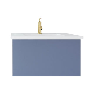 LavivaLaviva - Vitri 30" Nautical Blue Bathroom Vanity with VIVA Stone Matte White Solid Surface Countertop - 313VTR-30NB-MW313VTR-30NB-MWAloha Habitat
