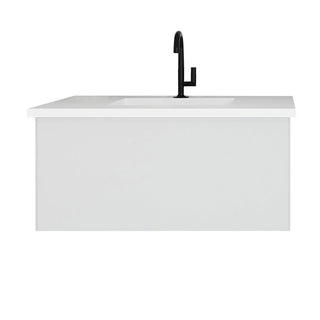 LavivaLaviva - Vitri 36" Cloud White Bathroom Vanity with VIVA Stone Matte White Solid Surface Countertop - 313VTR-36CW-MW313VTR-36CW-MWAloha Habitat