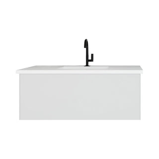 LavivaLaviva - Vitri 42" Cloud White Bathroom Vanity with VIVA Stone Matte White Solid Surface Countertop - 313VTR-42CW-MW313VTR-42CW-MWAloha Habitat