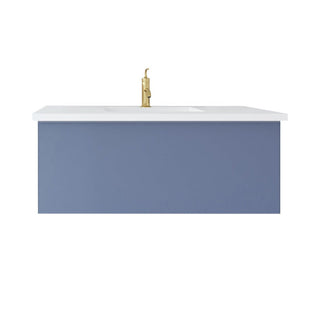 LavivaLaviva - Vitri 42" Nautical Blue Bathroom Vanity with VIVA Stone Matte White Solid Surface Countertop - 313VTR-42NB-MW313VTR-42NB-MWAloha Habitat