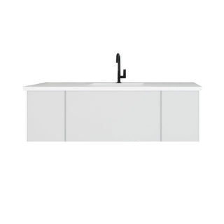 LavivaLaviva - Vitri 54" Cloud White Bathroom Vanity with VIVA Stone Matte White Solid Surface Countertop - 313VTR-54CW-MW313VTR-54CW-MWAloha Habitat