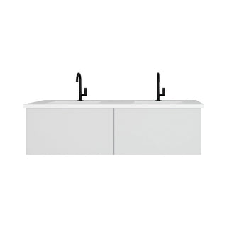 LavivaLaviva - Vitri 60" Cloud White Double Sink Bathroom Vanity with VIVA Stone Matte White Solid Surface Countertop - 313VTR-60DCW-MW313VTR-60DCW-MWAloha Habitat