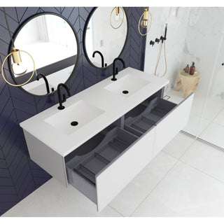 LavivaLaviva Vitri 60" Cloud White Double Sink Wall Hung Bathroom Vanity Cabinet 313 Vtr 60 Dcw313VTR-60DCWAloha Habitat