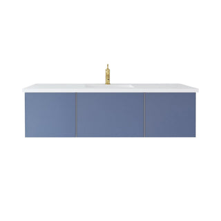 LavivaLaviva - Vitri 60" Nautical Blue Single Sink Bathroom Vanity with VIVA Stone Matte White Solid Surface Countertop - 313VTR-60CNB-MW313VTR-60CNB-MWAloha Habitat