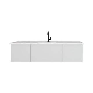 LavivaLaviva - Vitri 66" Cloud White Single Sink Bathroom Vanity with VIVA Stone Matte White Solid Surface Countertop - 313VTR-66CW-MW313VTR-66CW-MWAloha Habitat
