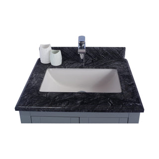 LavivaLaviva - Wilson 24" Grey Bathroom Vanity with Black Wood Marble Countertop - 313ANG-24G-BW313ANG-24G-BWAloha Habitat