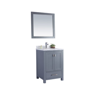 LavivaLaviva - Wilson 24" Grey Bathroom Vanity with White Carrara Marble Countertop - 313ANG-24G-WC313ANG-24G-WCAloha Habitat