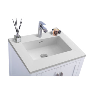 LavivaLaviva - Wilson 24" White Bathroom Vanity with Matte White VIVA Stone Solid Surface Countertop - 313ANG-24W-MW313ANG-24W-MWAloha Habitat