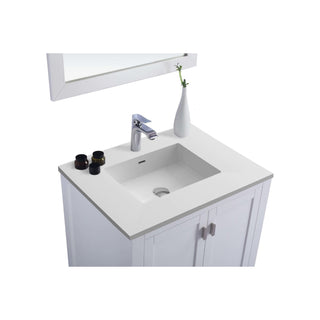 LavivaLaviva - Wilson 30" White Bathroom Vanity with Matte White VIVA Stone Solid Surface Countertop - 313ANG-30W-MW313ANG-30W-MWAloha Habitat