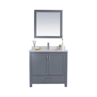LavivaLaviva - Wilson 36" Grey Bathroom Vanity with White Quartz Countertop - 313ANG-36G-WQ313ANG-36G-WQAloha Habitat