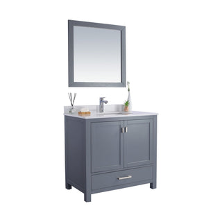 LavivaLaviva - Wilson 36" Grey Bathroom Vanity with White Quartz Countertop - 313ANG-36G-WQ313ANG-36G-WQAloha Habitat