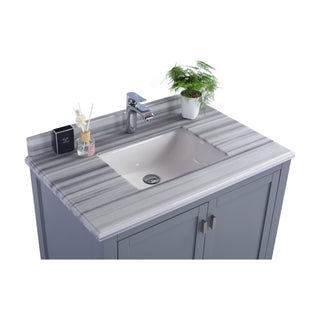 LavivaLaviva - Wilson 36" Grey Bathroom Vanity with White Stripes Marble Countertop - 313ANG-36G-WS313ANG-36G-WSAloha Habitat