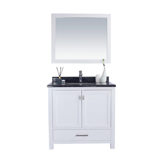 LavivaLaviva - Wilson 36" White Bathroom Vanity with Black Wood Marble Countertop - 313ANG-36W-BW313ANG-36W-BWAloha Habitat