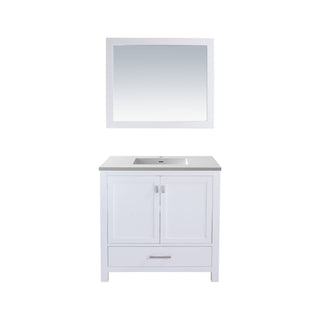LavivaLaviva - Wilson 36" White Bathroom Vanity with Matte White VIVA Stone Solid Surface Countertop - 313ANG-36W-MW313ANG-36W-MWAloha Habitat