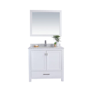 LavivaLaviva - Wilson 36" White Bathroom Vanity with White Carrara Marble Countertop - 313ANG-36W-WC313ANG-36W-WCAloha Habitat