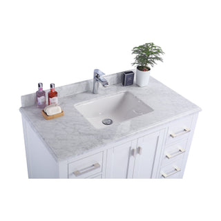 LavivaLaviva - Wilson 42" White Bathroom Vanity with White Carrara Marble Countertop - 313ANG-42W-WC313ANG-42W-WCAloha Habitat