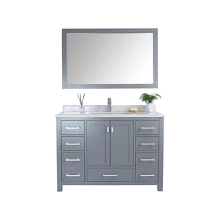 LavivaLaviva - Wilson 48" Grey Bathroom Vanity with White Carrara Marble Countertop - 313ANG-48G-WC313ANG-48G-WCAloha Habitat