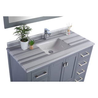 LavivaLaviva - Wilson 48" Grey Bathroom Vanity with White Stripes Marble Countertop - 313ANG-48G-WS313ANG-48G-WSAloha Habitat