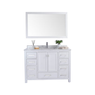 LavivaLaviva - Wilson 48" White Bathroom Vanity with White Carrara Marble Countertop - 313ANG-48W-WC313ANG-48W-WCAloha Habitat